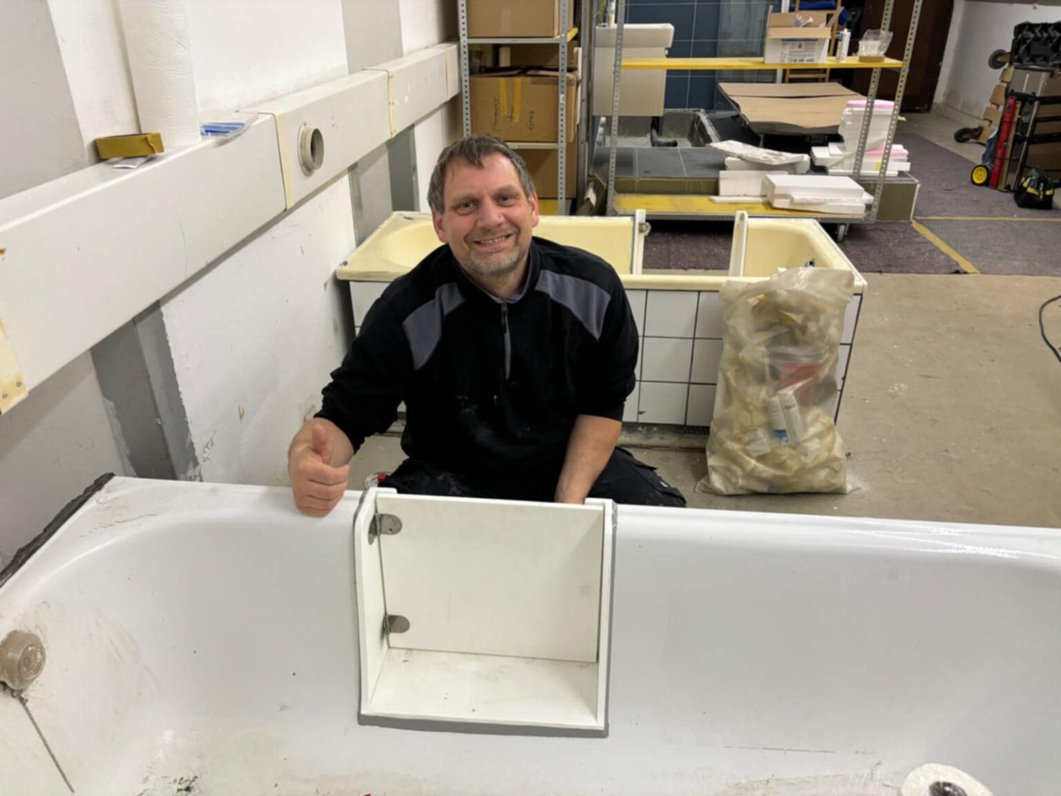 salle-de-bain-rénovée - porte-de-baignoire-magic-bad - installation-sécurisée - seniors - moselle - grand-est